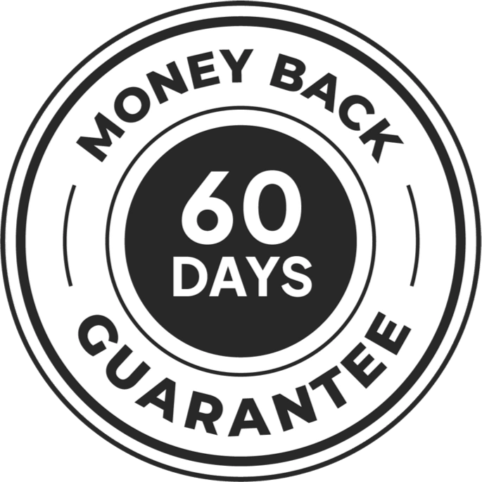 MeltSlim 60-day money-back guarantee badge