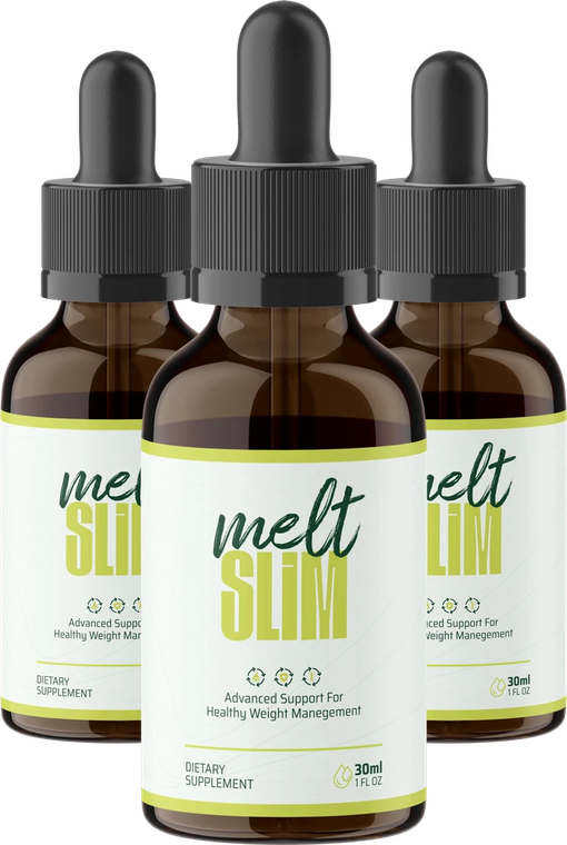 MeltSlim weight management support drops, three bottles
